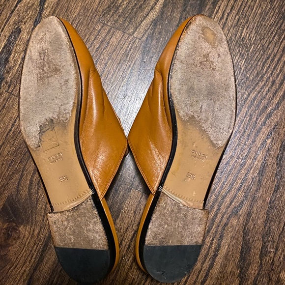 Gucci womens horse bit mule loafer slip on preworn calf skin broken in 38.5 - Picture 2 of 10